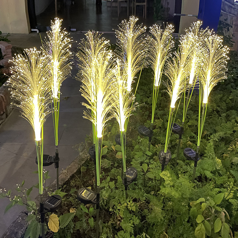 太阳能光纤芦苇地插灯