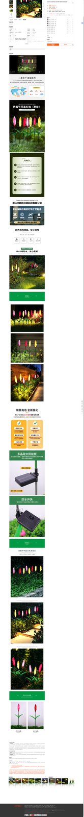 80cm LED富贵竹花卉地插灯产品图2
