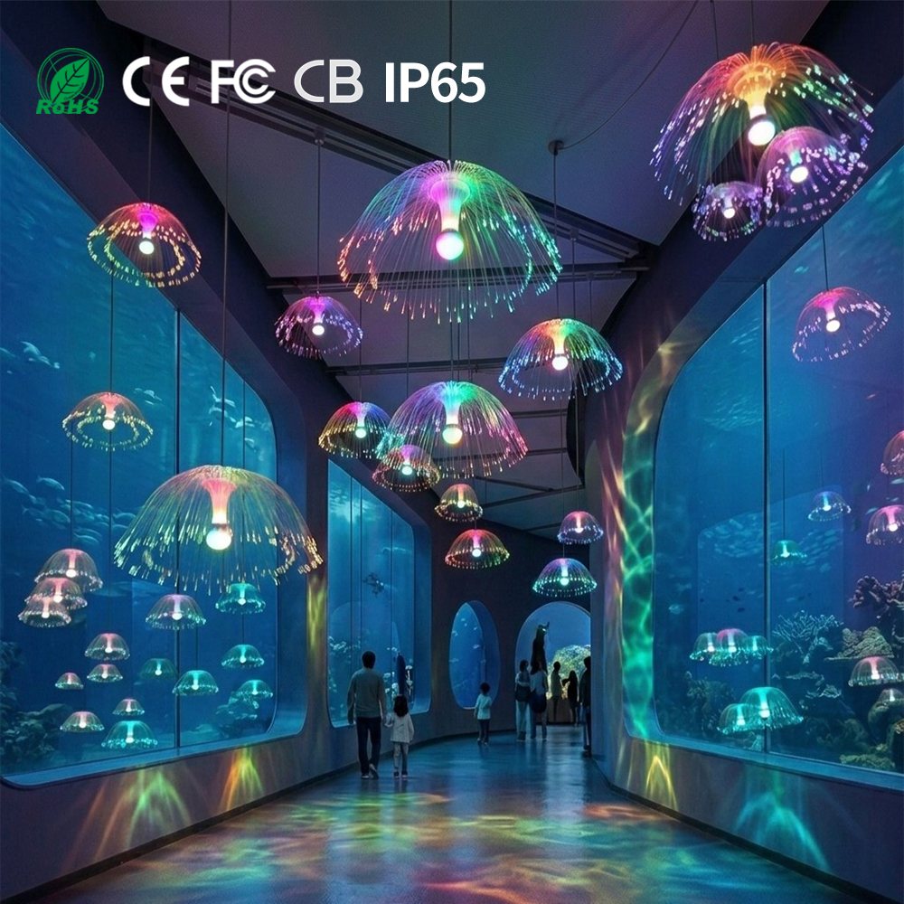 IP65光纤水母吊灯产品图2